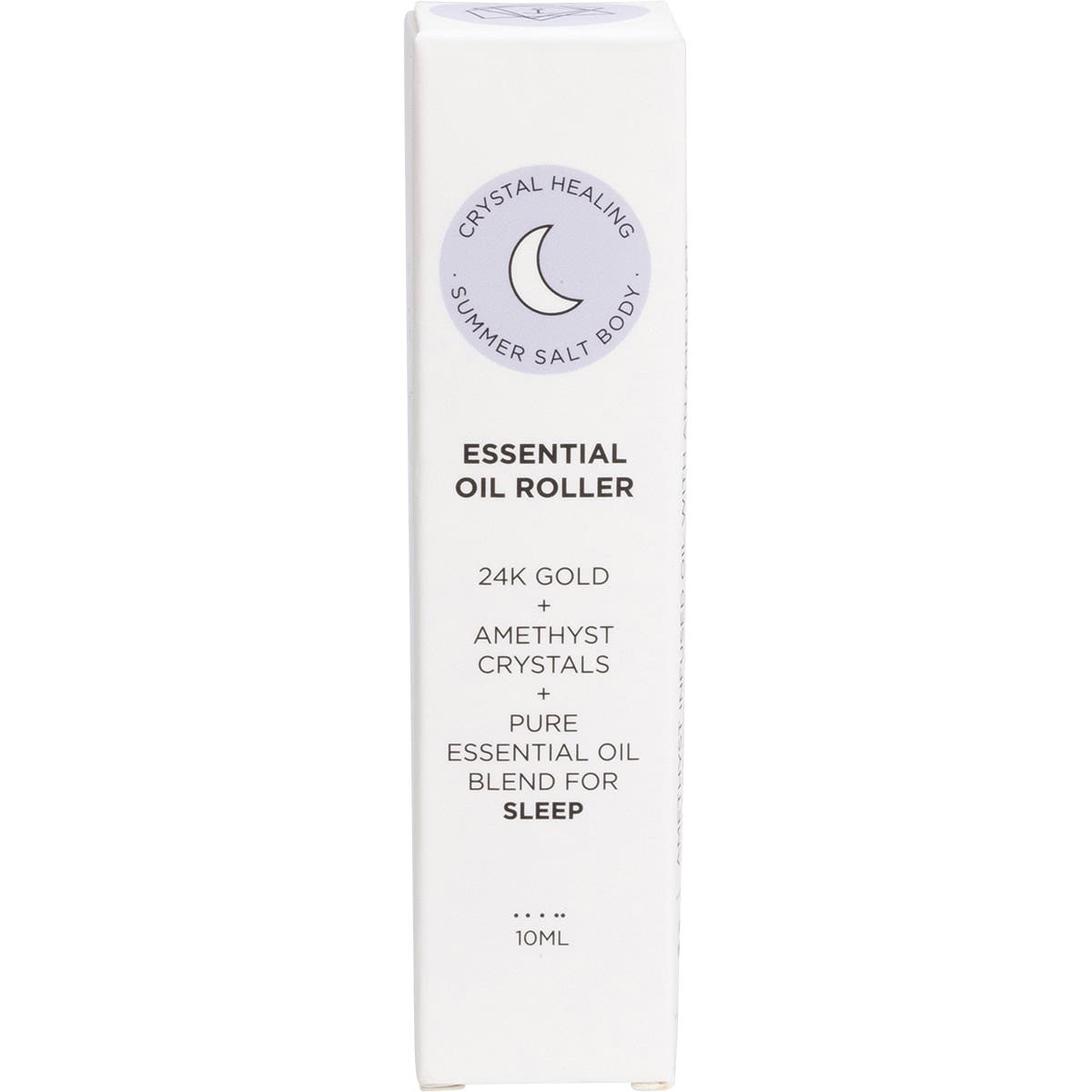 SUMMER SALT BODY Essential Oil Roller With 24K Gold Sleep - Amethyst Crystals 10ml