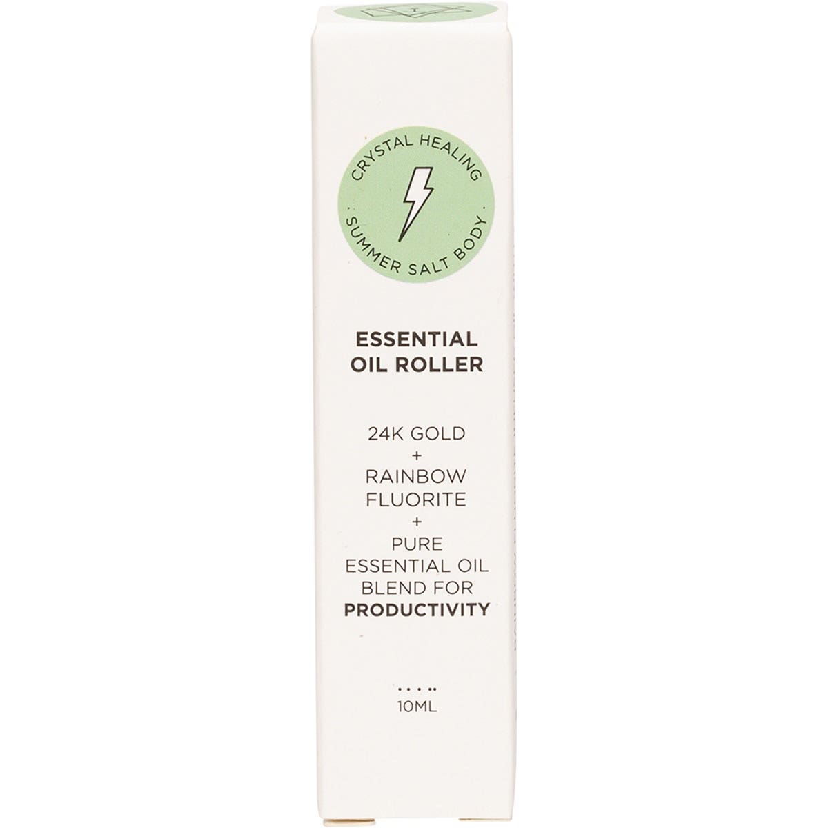 SUMMER SALT BODY Essential Oil Roller With 24K Gold Focus - Rainbow Fluorite 10ml