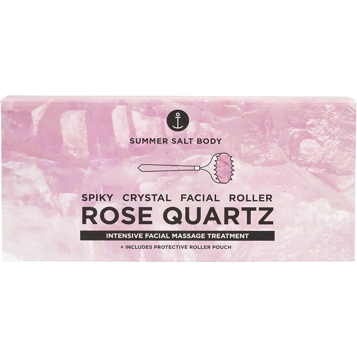 SUMMER SALT BODY Spiky Crystal Facial Roller Rose Quartz 1