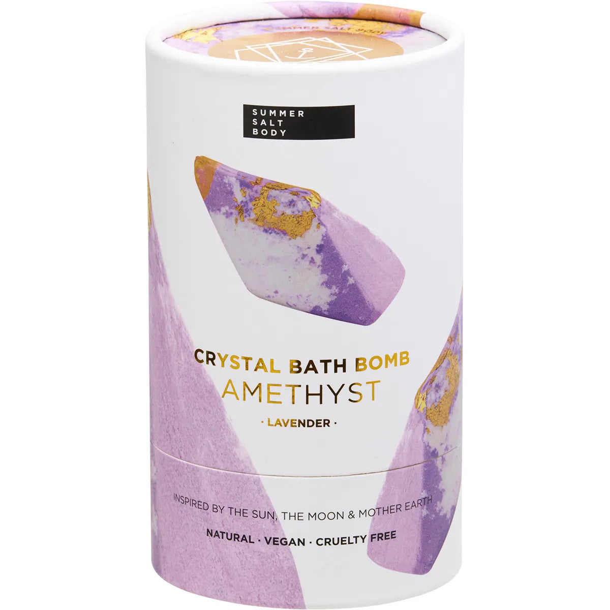 SUMMER SALT BODY Crystal Bath Bomb Amethyst Lavender 110g