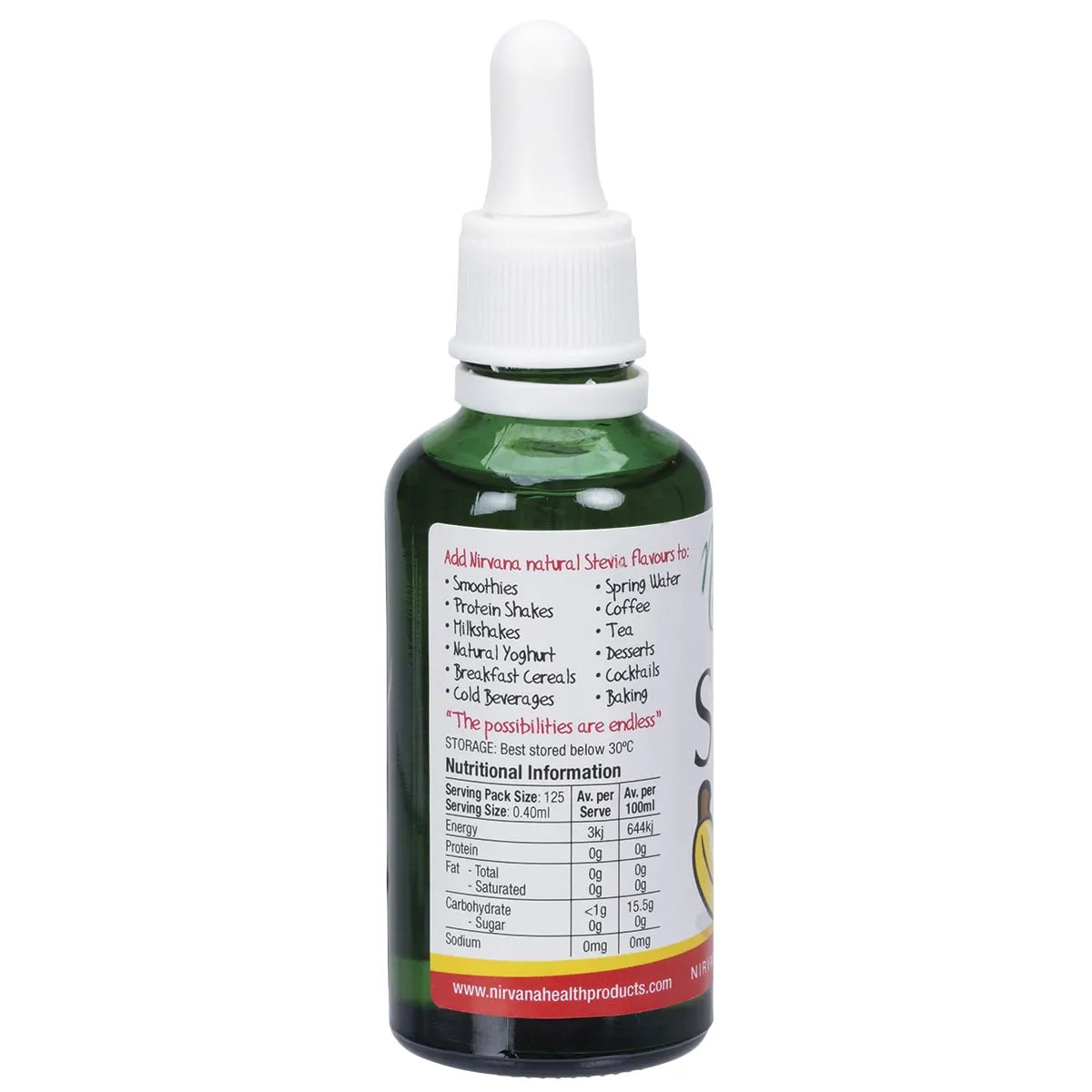 NIRVANA ORGANICS Liquid Stevia Banana 50ml