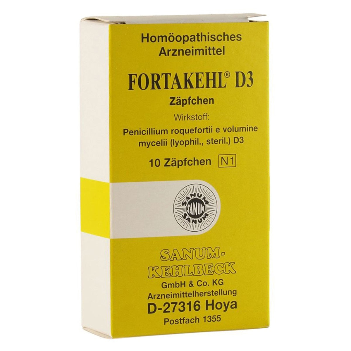 Sanum Fortakehl 6X (D3)Suppositories x 10 Pack