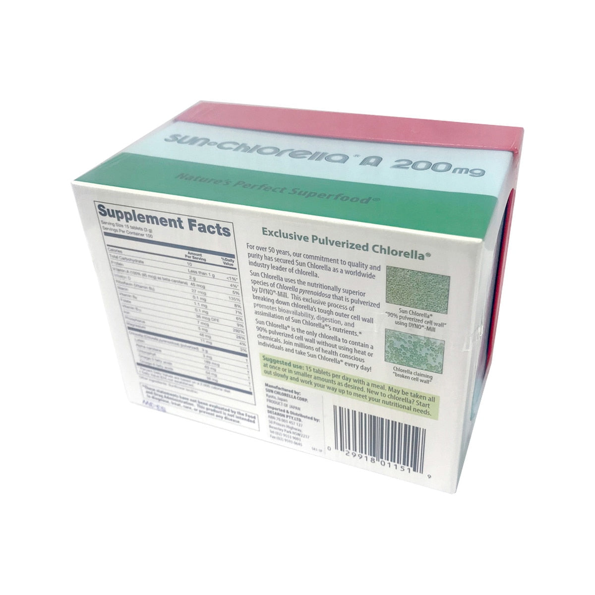 Sun-Chlorella Chlorella A 200mg Tablets 1500t