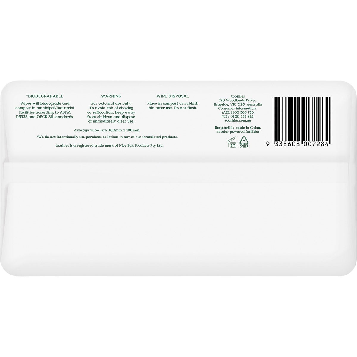 Tooshies Eco Wipes Value Pack Aloe Vera & Chamomile 280PK