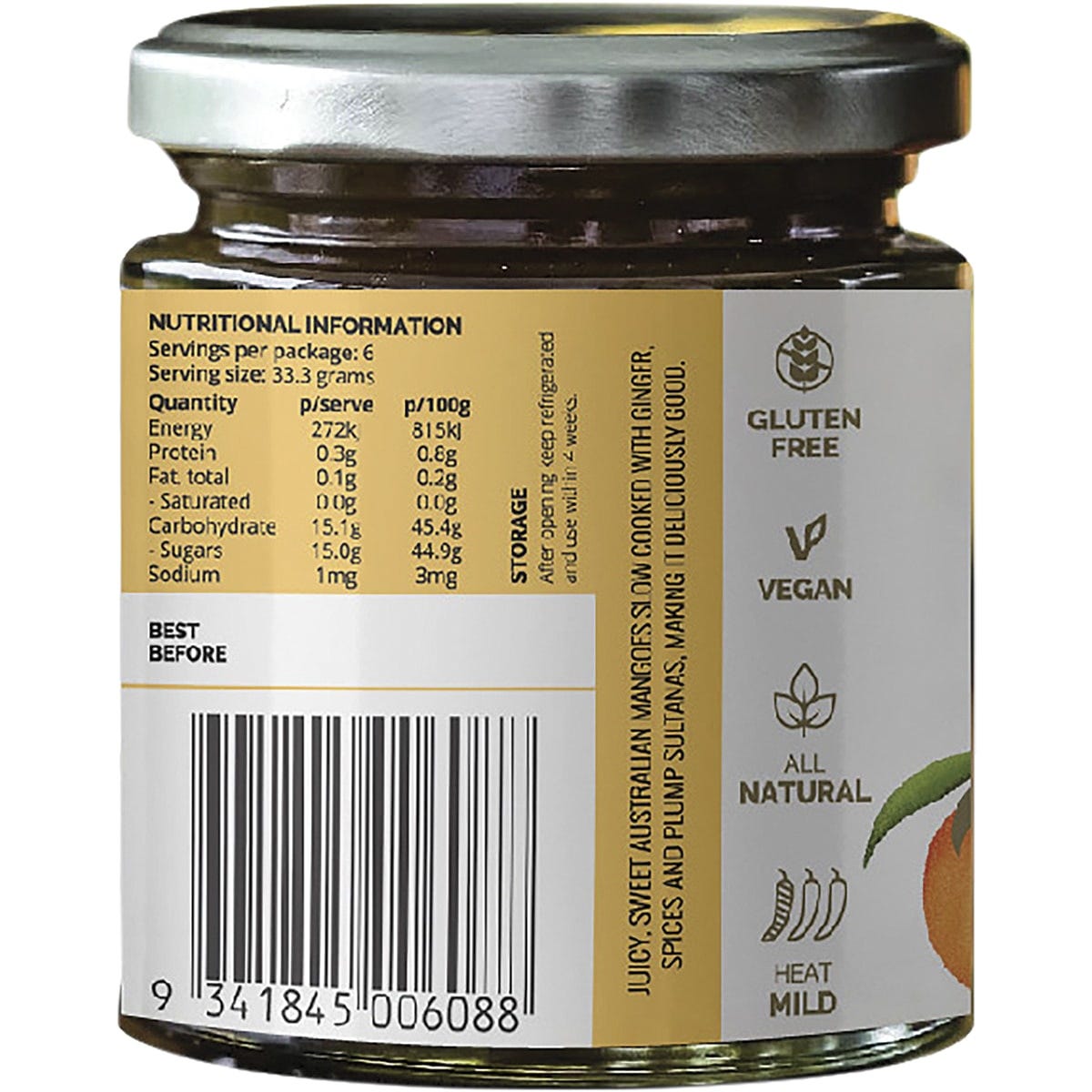 TURBAN CHOPSTICKS Chutney Mango 200g