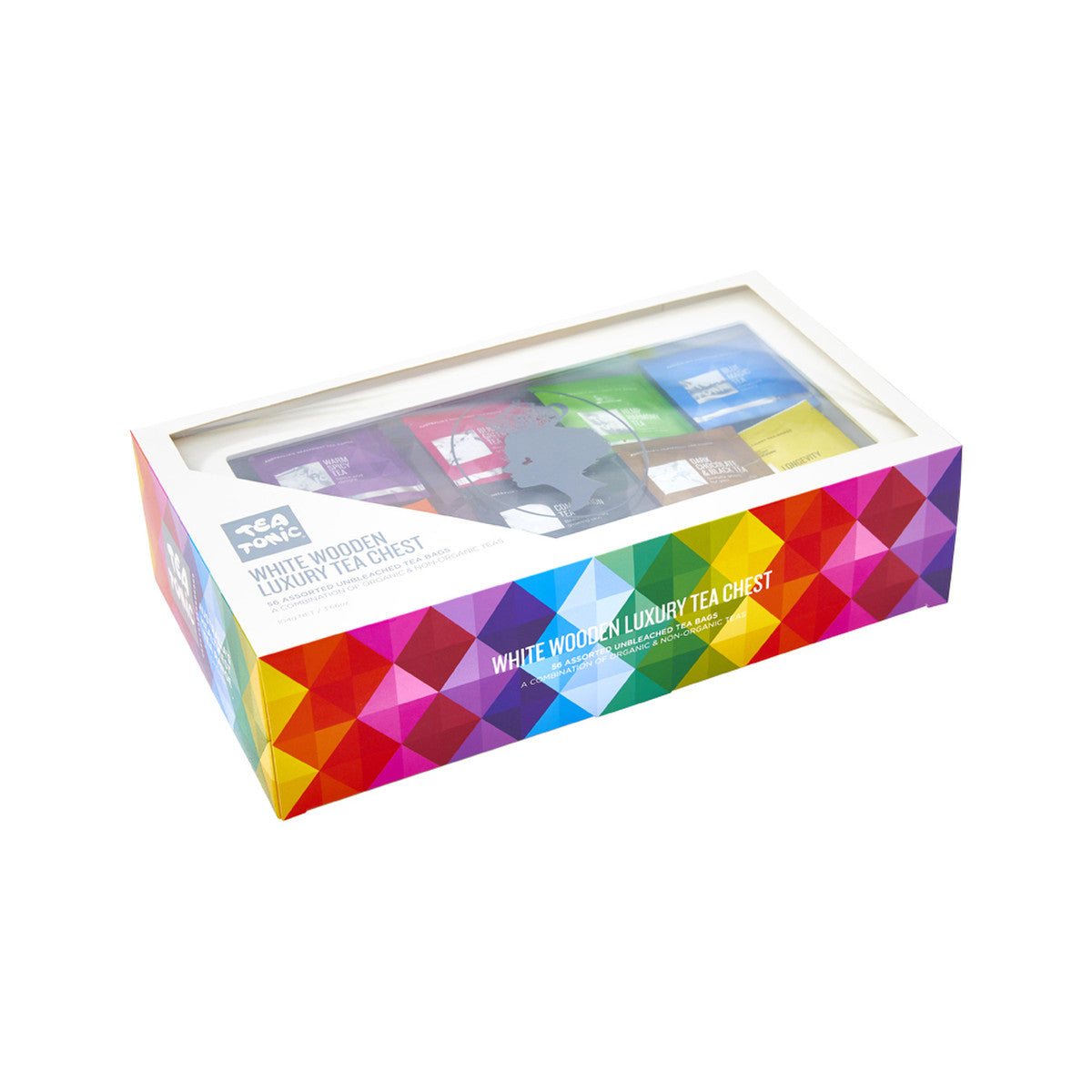 Tea Tonic Wooden Tea Chest Luxury x 56 Tea Bags