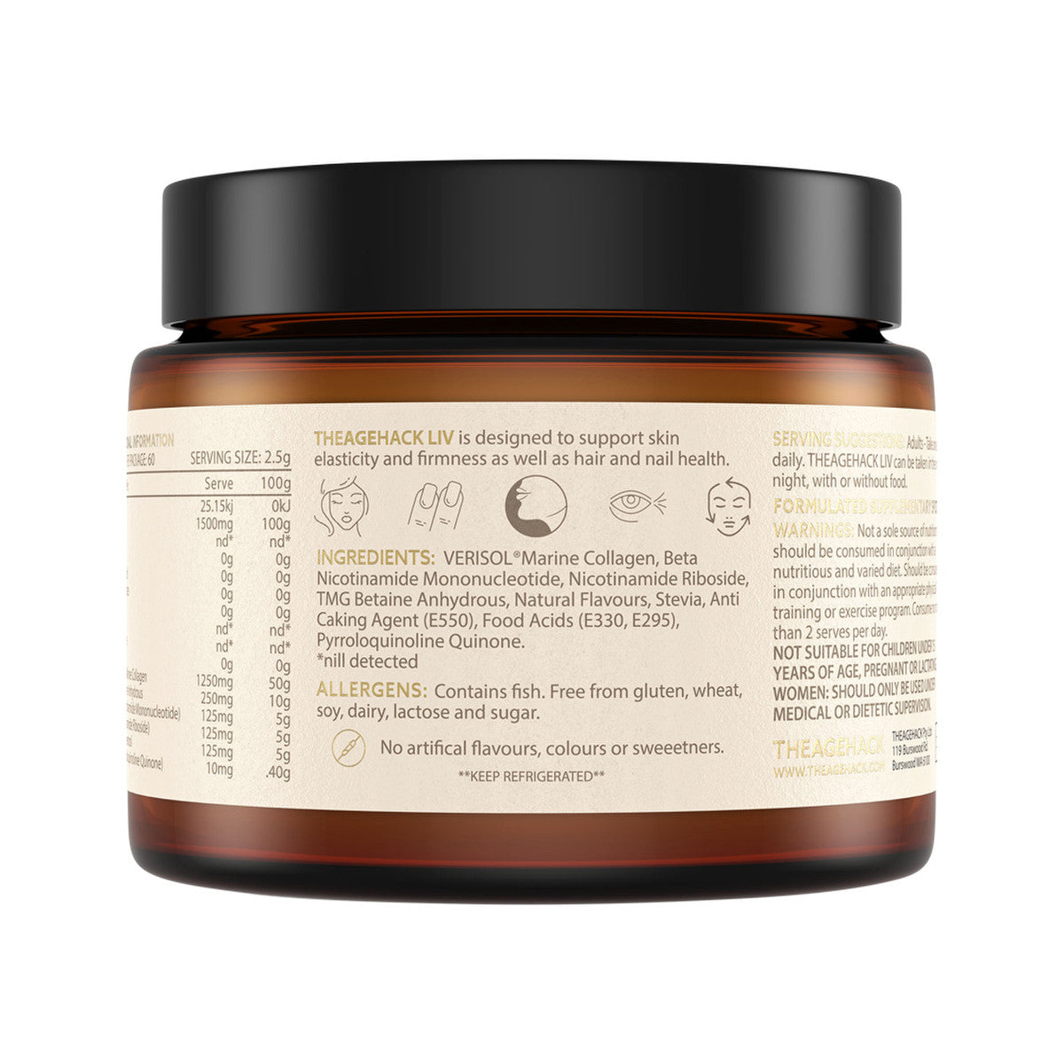 Theagehack LIV Natural Berry Flavour 150g