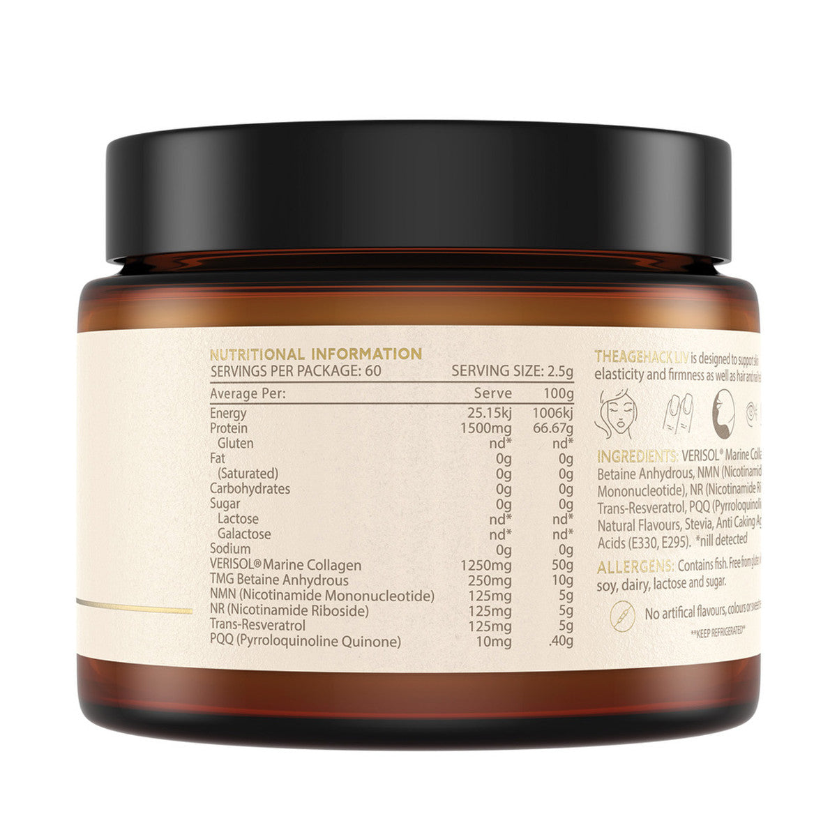 Theagehack LIV Natural Berry Flavour 150g