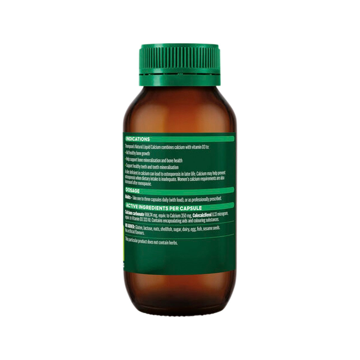 Thompson's Natural Liquid Calcium 60 Capsules New Formula