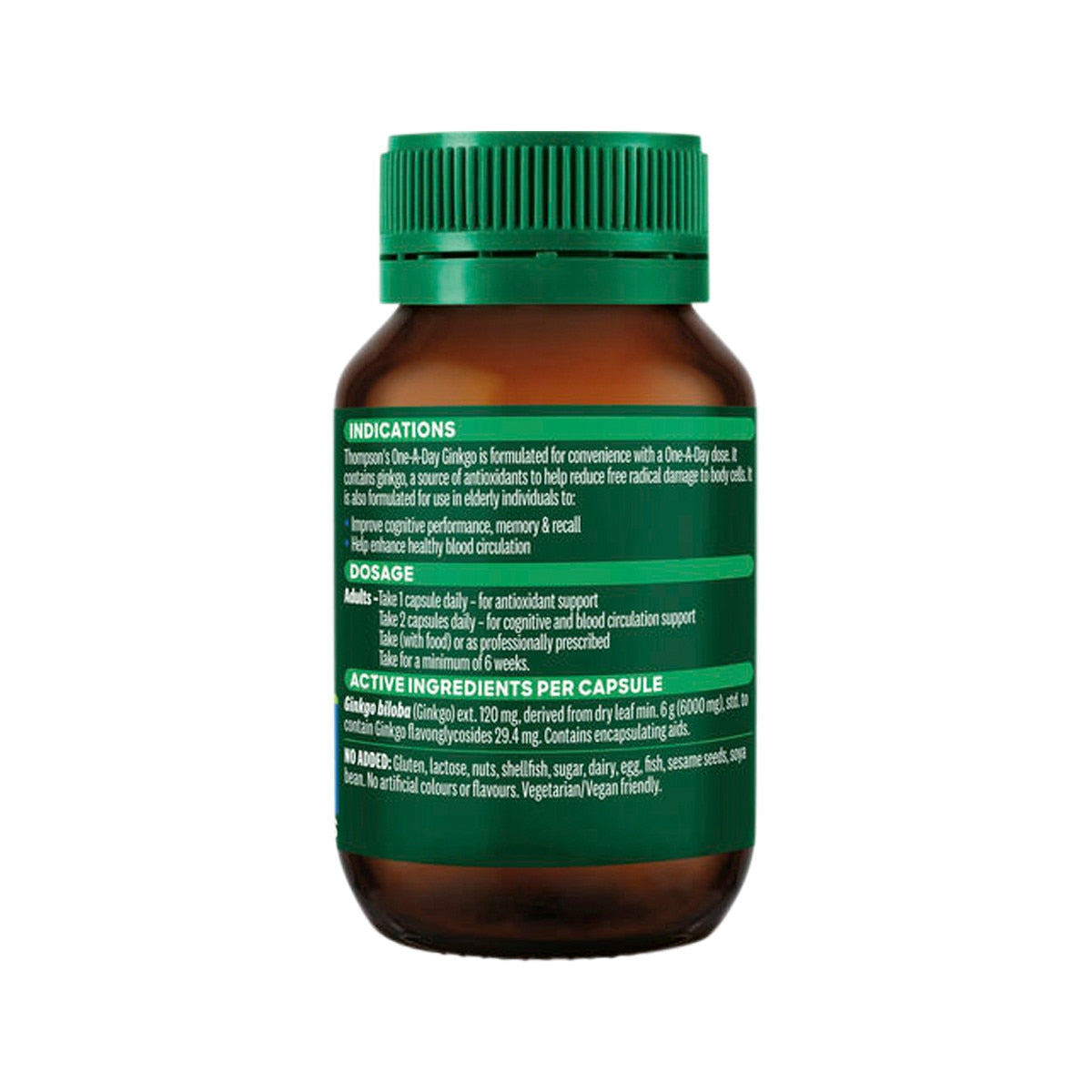 Thompson's One-A-Day Ginkgo 6000mg 60 Capsules