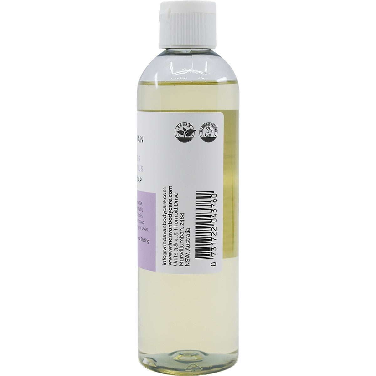Vrindavan Castile Soap Lavender & Eucalyptus 250ml