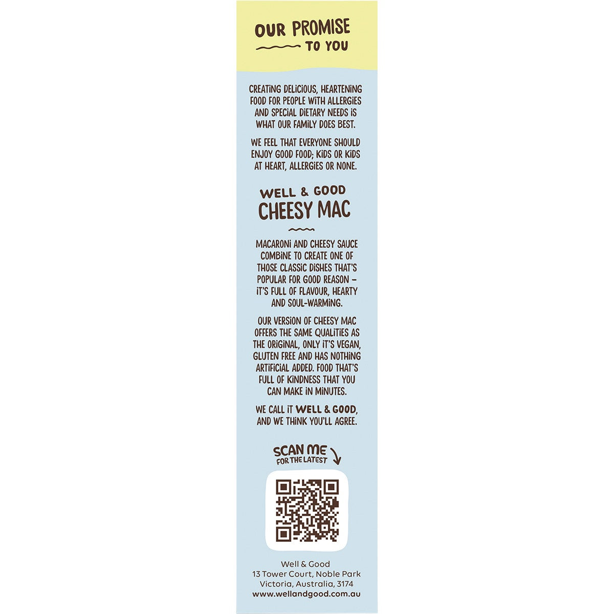 Well & Good Cheesy Mac Traditional Cheddar Flavour 110g
