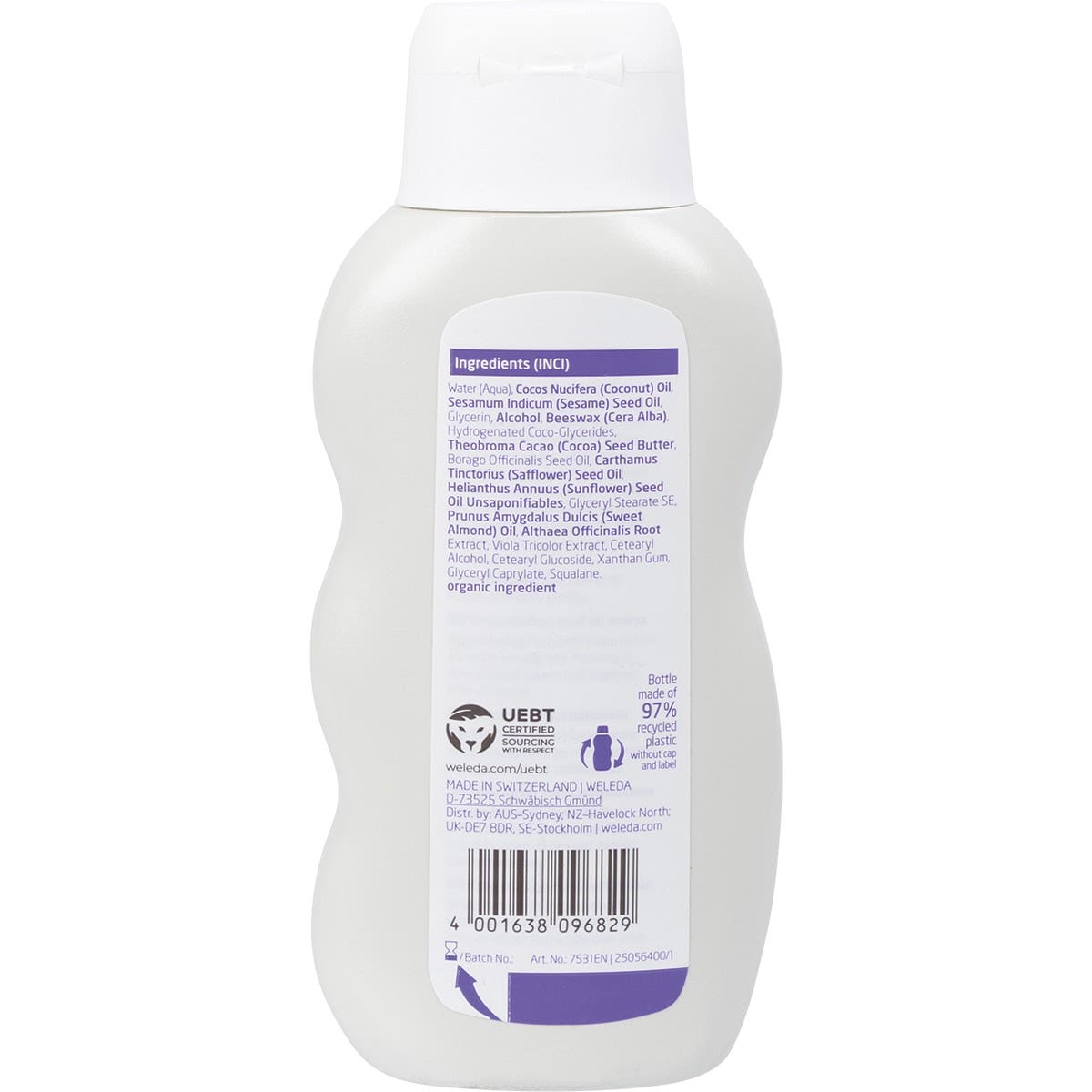 WELEDA Baby Derma Body Lotion White Mallow - Fragrance Free 200ml
