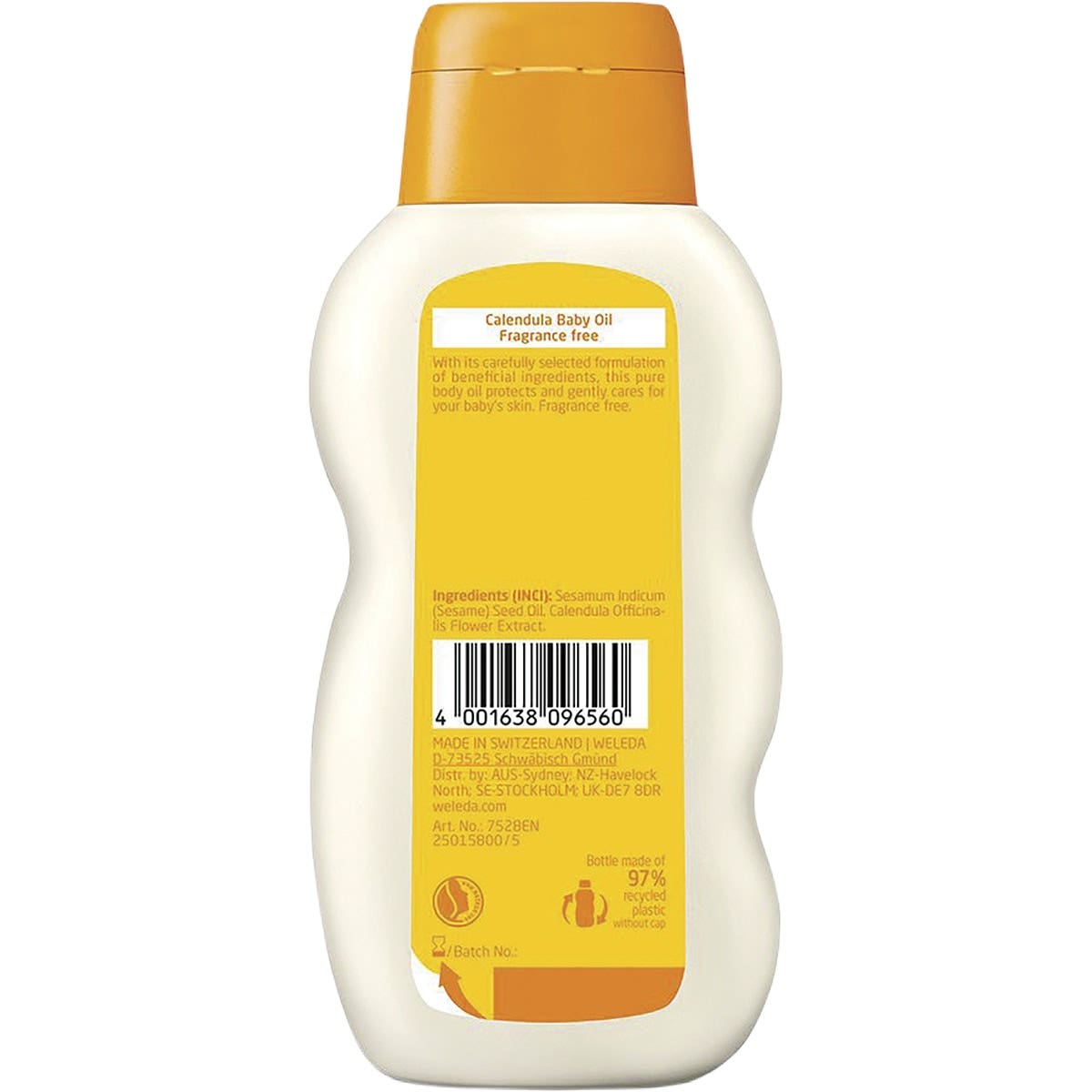 WELEDA Calendula Baby Oil Fragrance Free 200ml