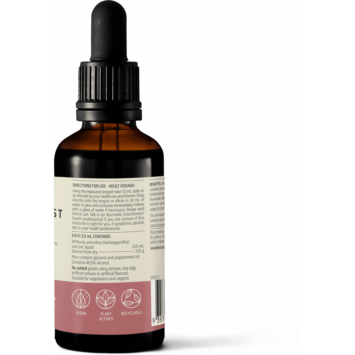 Wanderlust Ashwagandha Drops 90mL