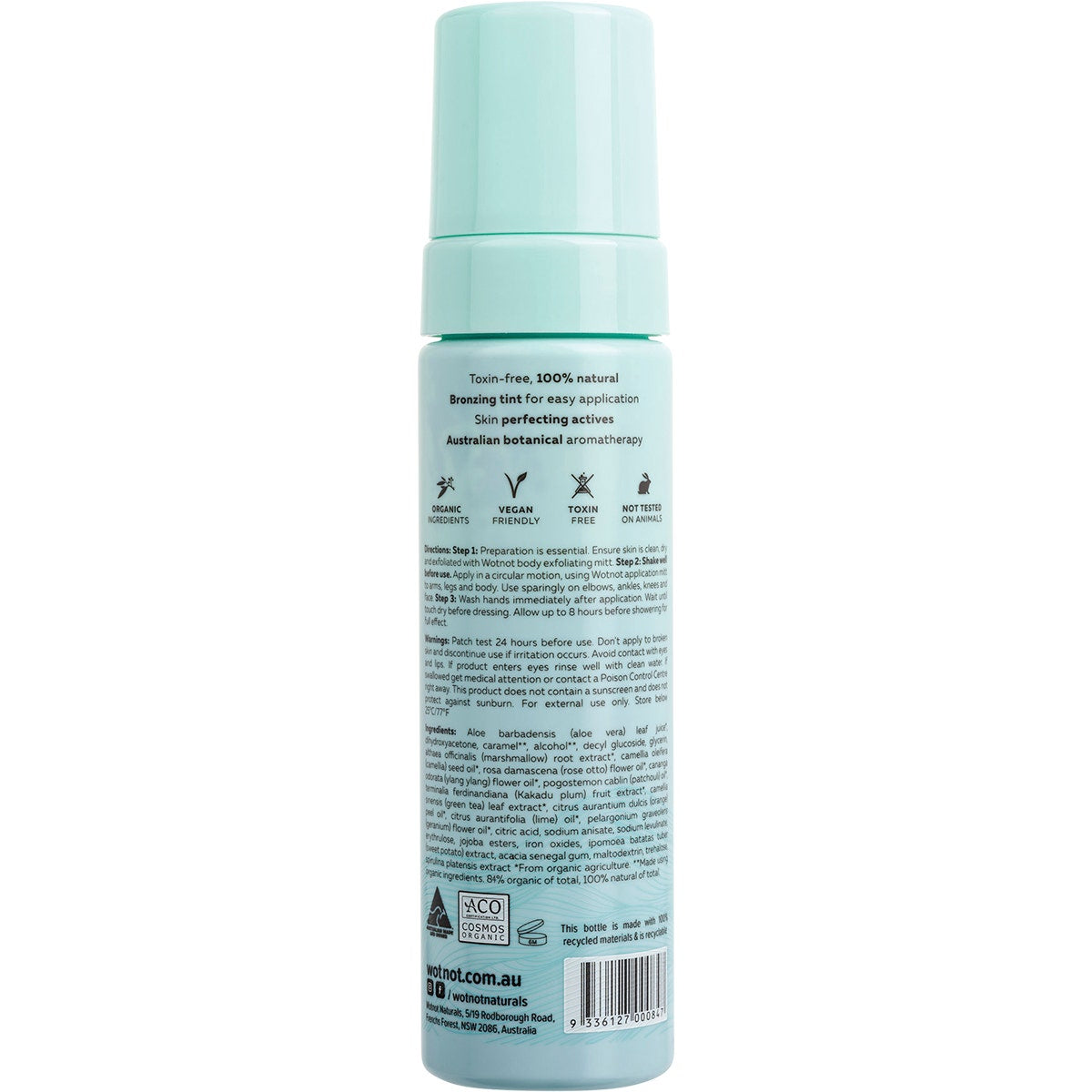 WOTNOT Certified Organic Self Tan Mousse Ultra Dark 150ml
