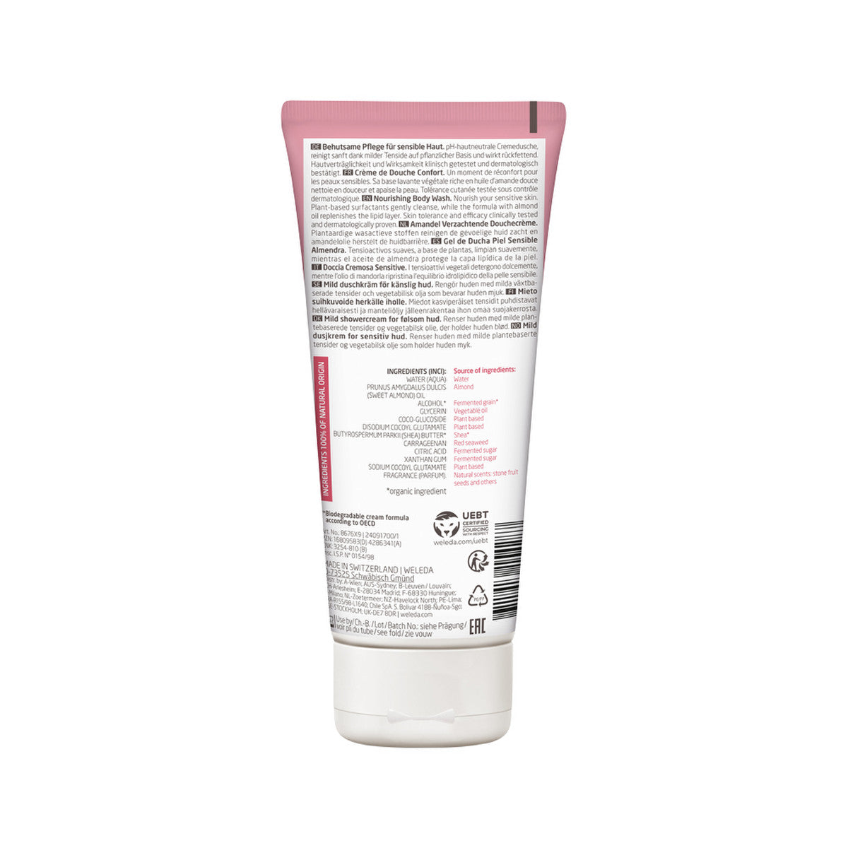 Weleda Organic Nourishing Body Wash Sensitive (Almond)200ml