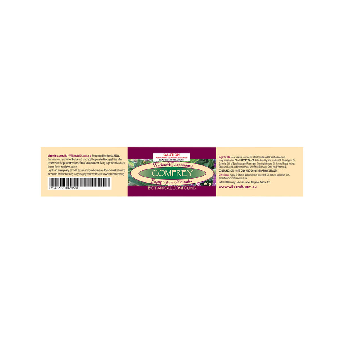 Wildcraft Dispensary Comfrey Herbal Ointment 60g