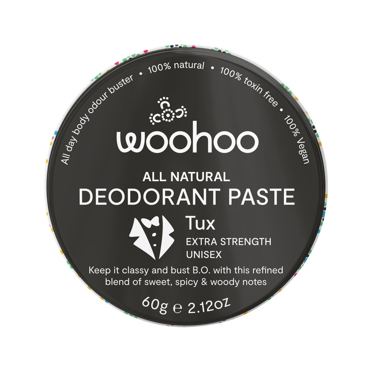 Woohoo Deodorant Paste Tux (Extra Strength) Tin 60g