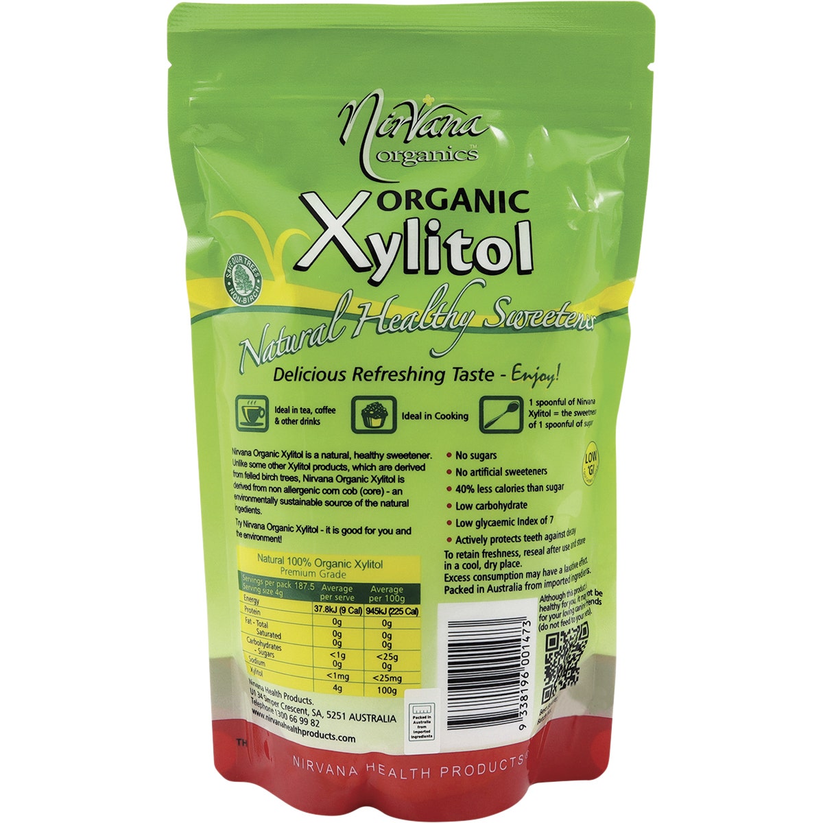 NIRVANA Xylitol Certified Organic 750g