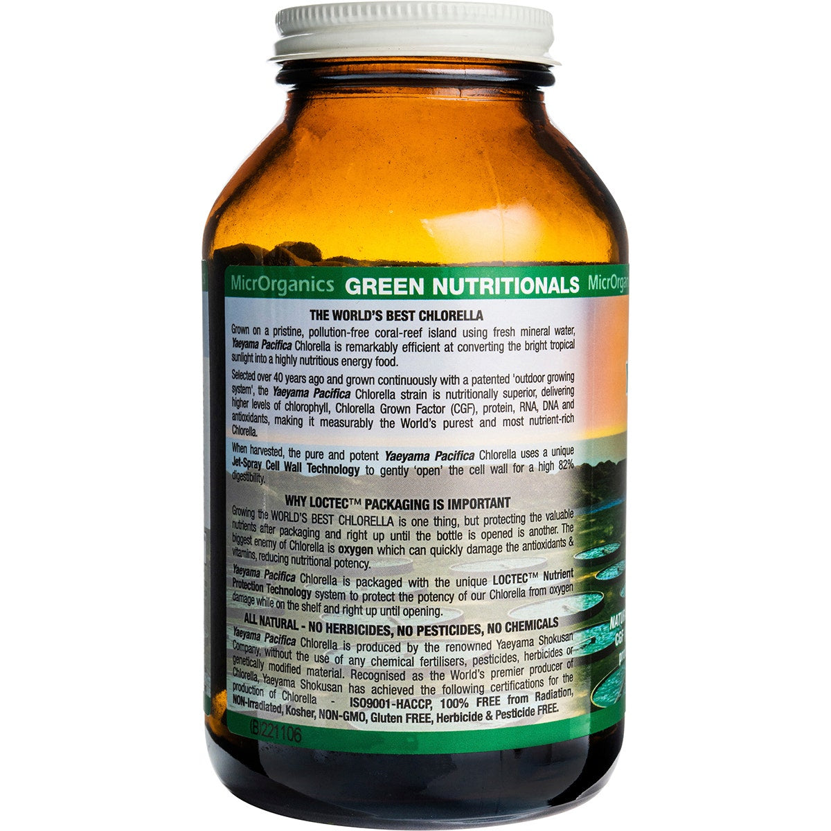 GREEN NUTRITIONALS Yaeyama Pacifica Chlorella Tablets (500mg) 500