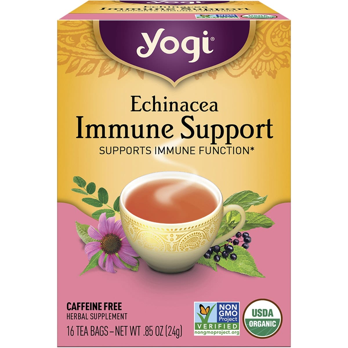 YOGI TEA Herbal Tea Bags Echinacea Immune Support 16