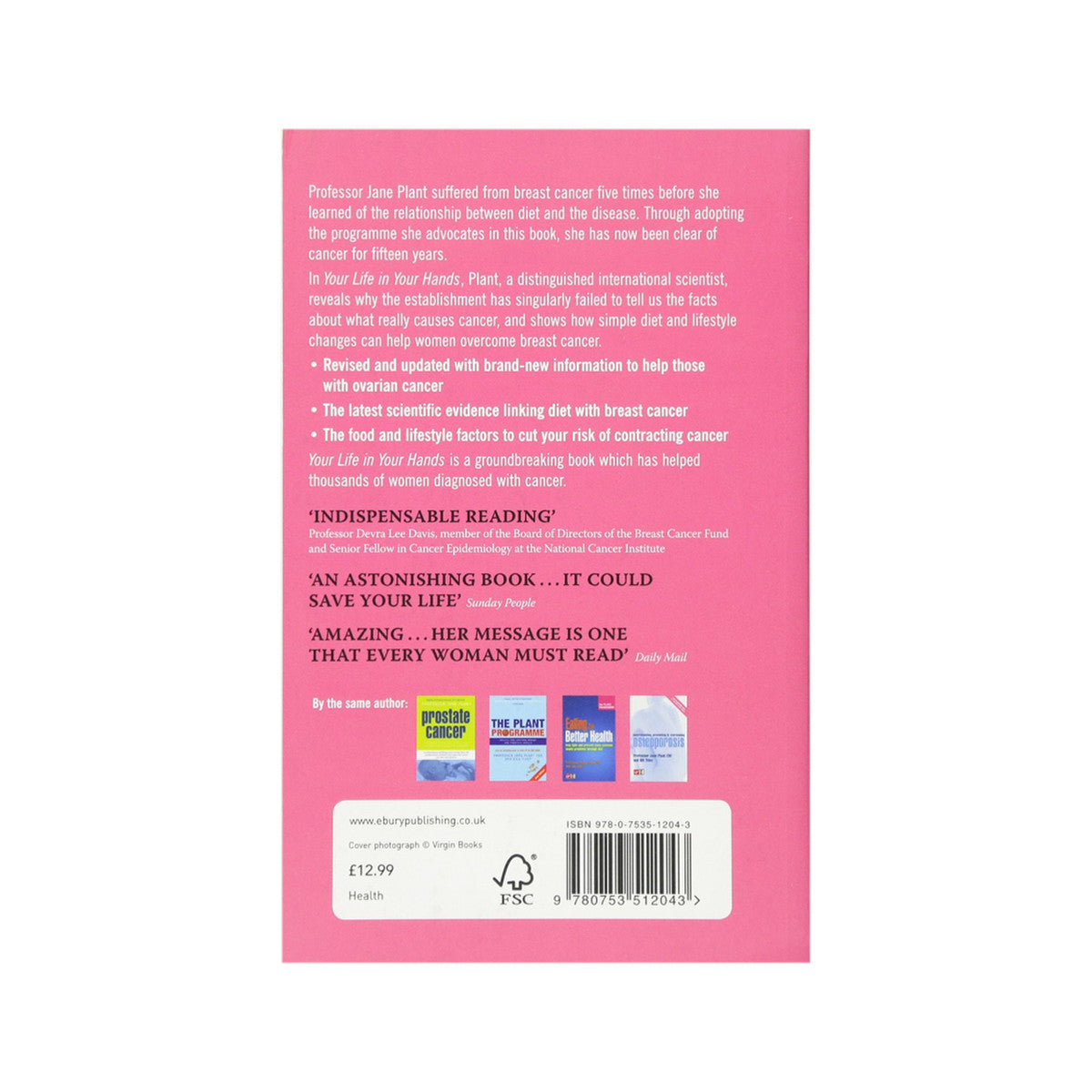 Your Life in Your Hands: Understand, Prevent & Overcome Breast Cancer & Ovarian Cancer by J. Plant