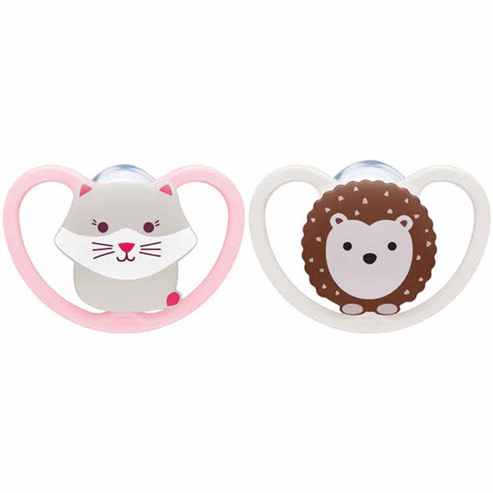 Nuk Soother Space 0-6 Months 2 Pack (Assorted Design and Colour)