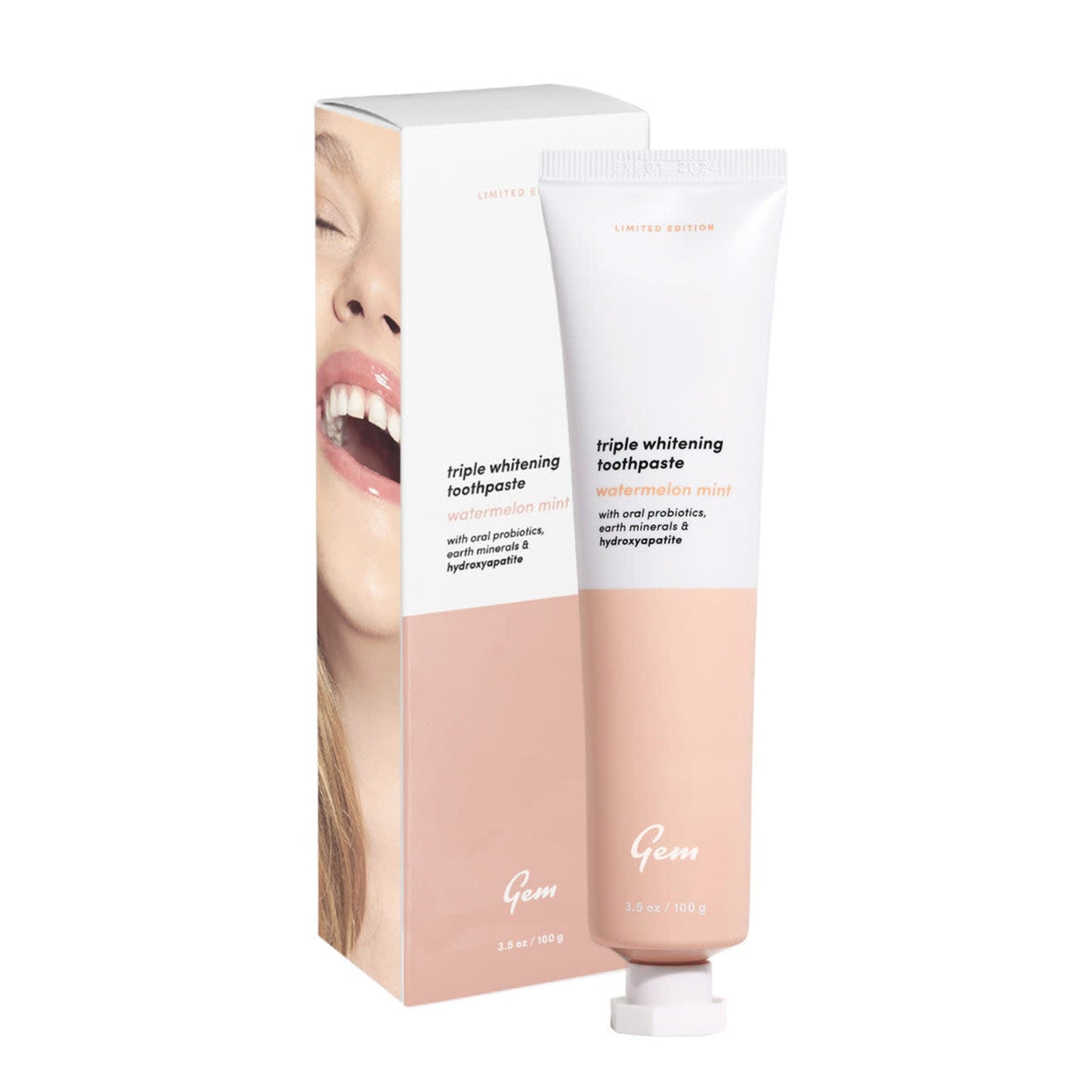 GEM Toothpaste Triple Whitening Watermelon Mint 100g