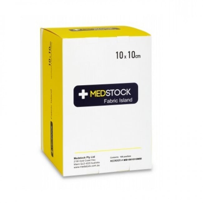 Medstock Fabric Island Dressing 10 x 10cm 100 Pack