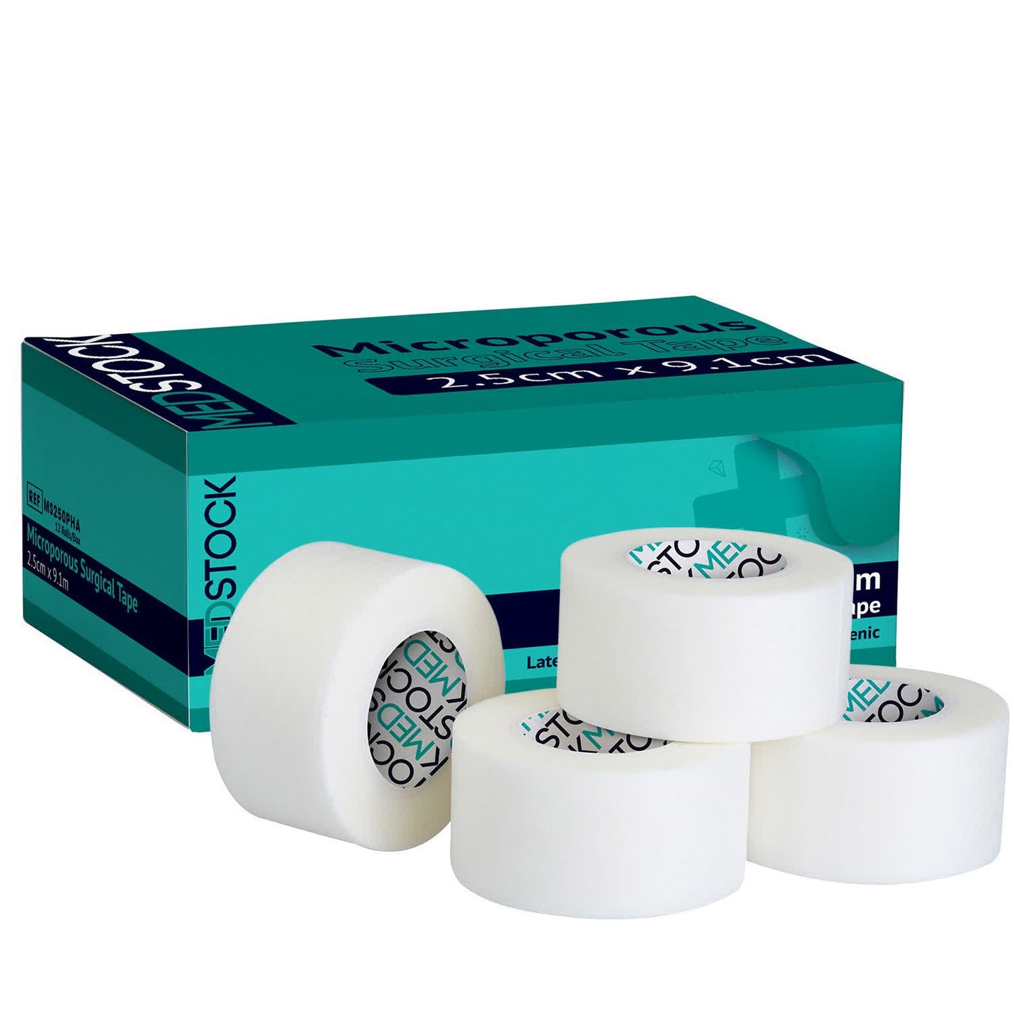 Medstock Microporous Tape 2.5 cmx9.1M 12PK