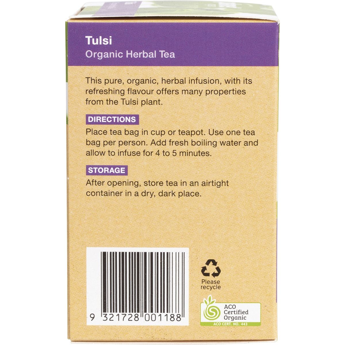PLANET ORGANIC Herbal Tea Bags Tulsi 25
