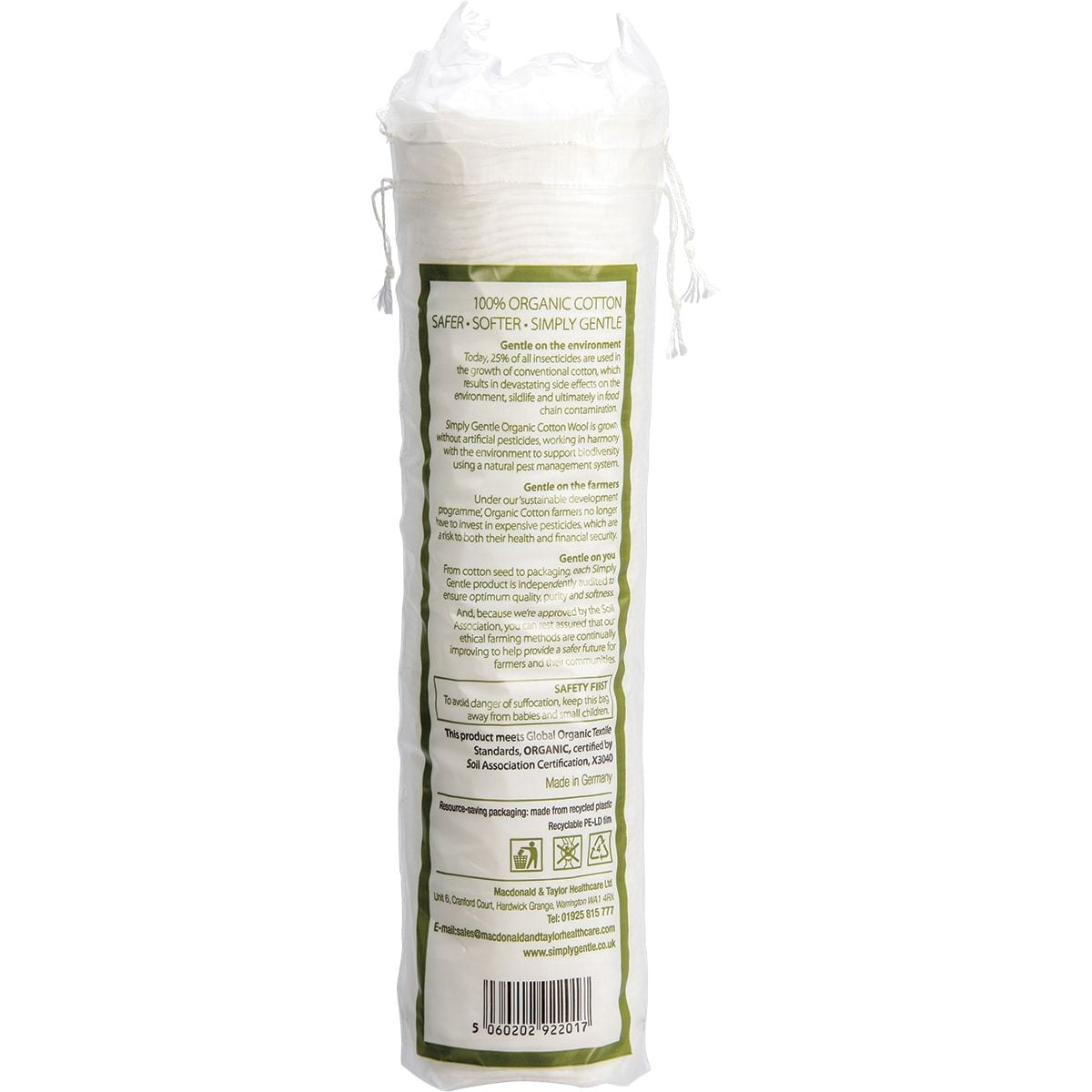 Simply Gentle Organic Cotton Pads 100