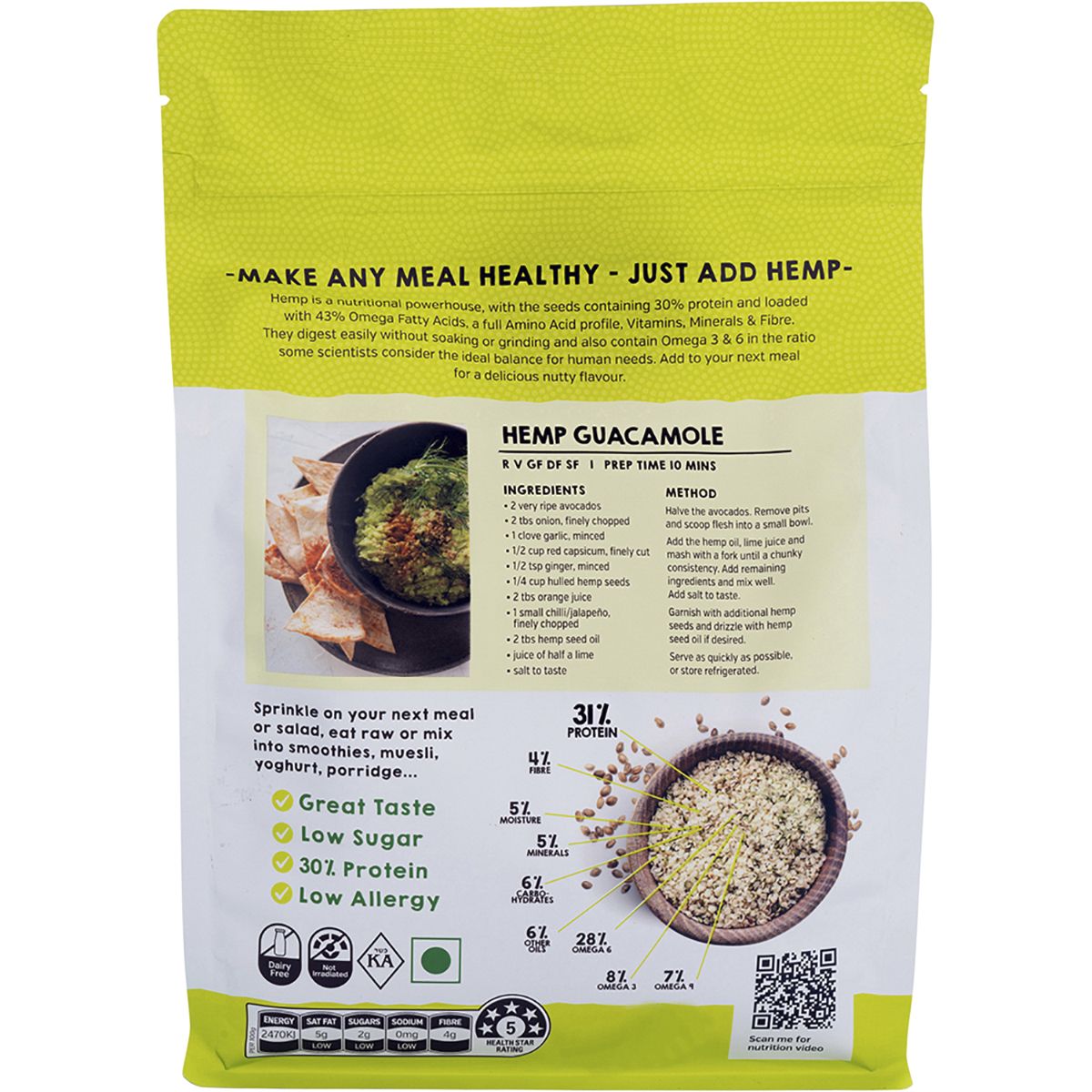 ESSENTIAL HEMP Organic Hemp Seeds Hulled 1kg