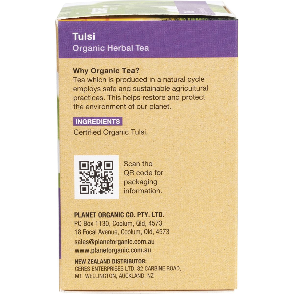 PLANET ORGANIC Herbal Tea Bags Tulsi 25