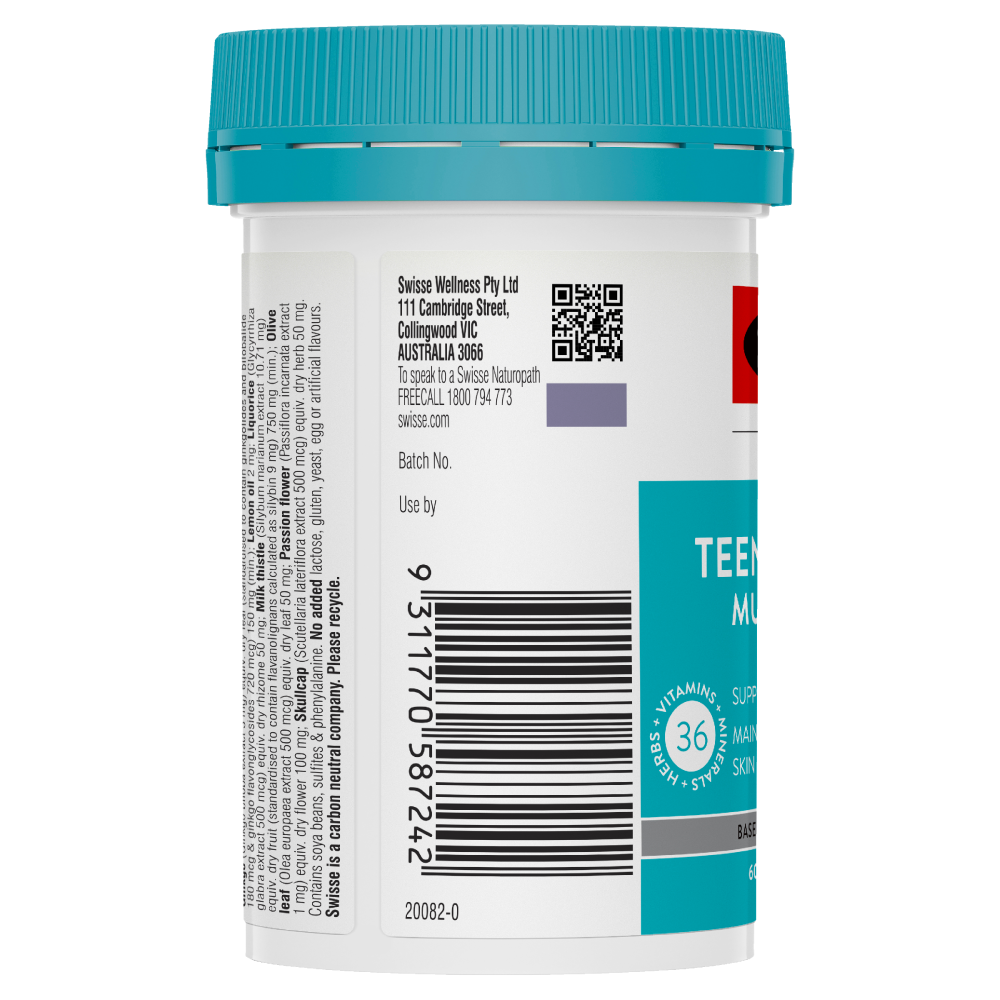 Swisse Teenage Men's Ultivite Multivitamin 60 Tablets