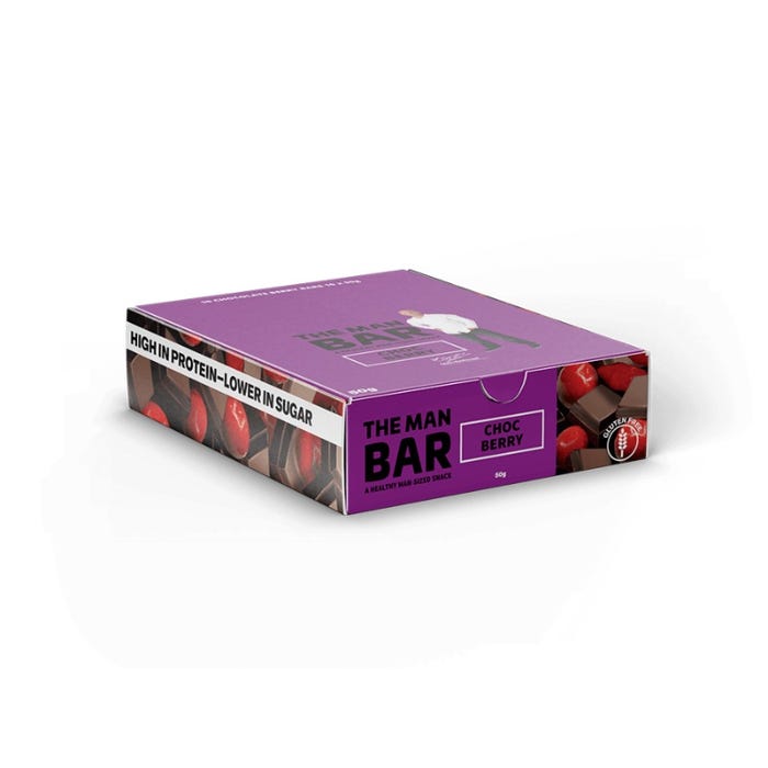 The Man Bar Choc Berry 50g 10PK