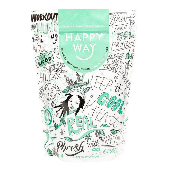 Happy Way Hemp Protein Powder Cacao Mint 500g