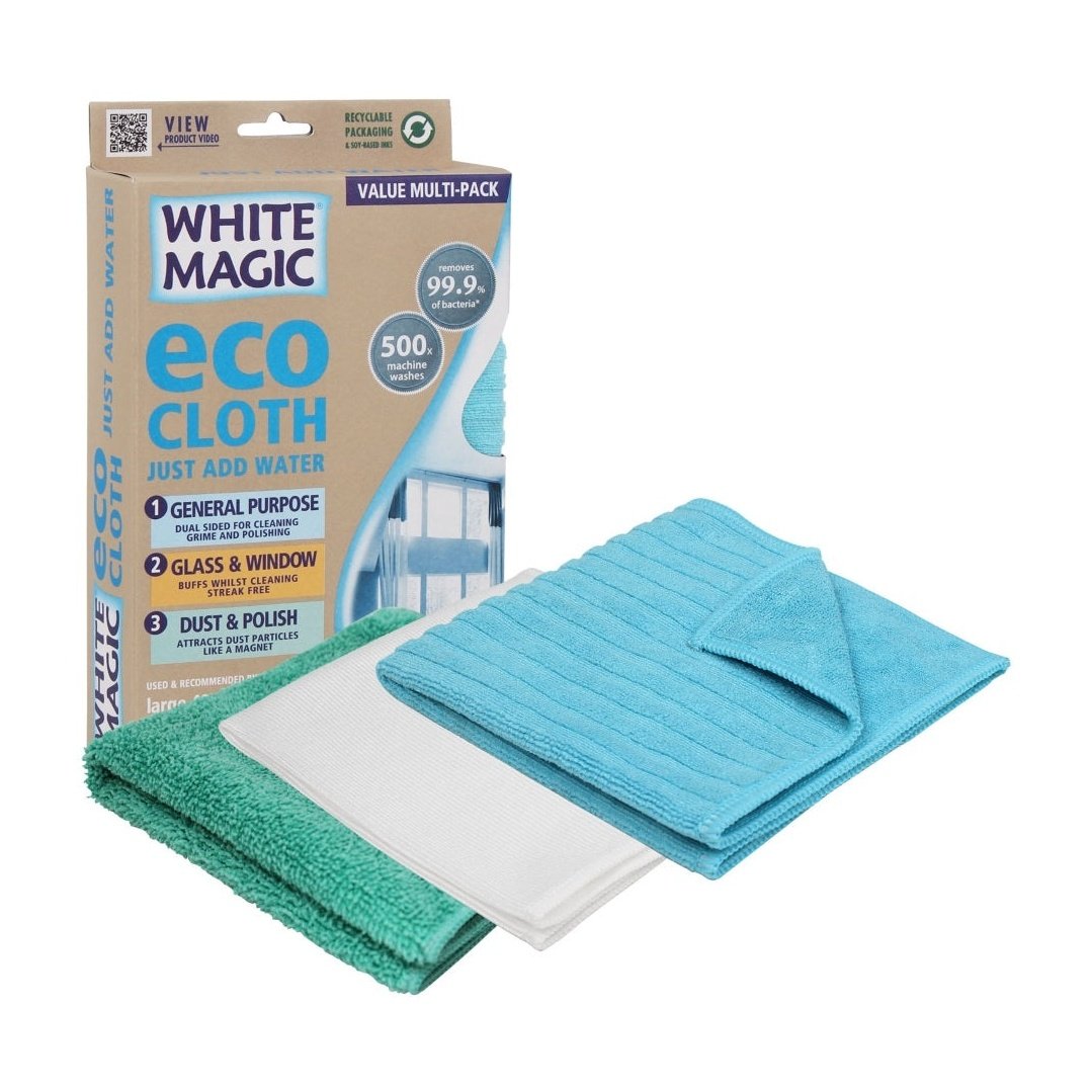 White Magic Eco Micro Fibre Dust & Polish 1Pk (Pack of 3)