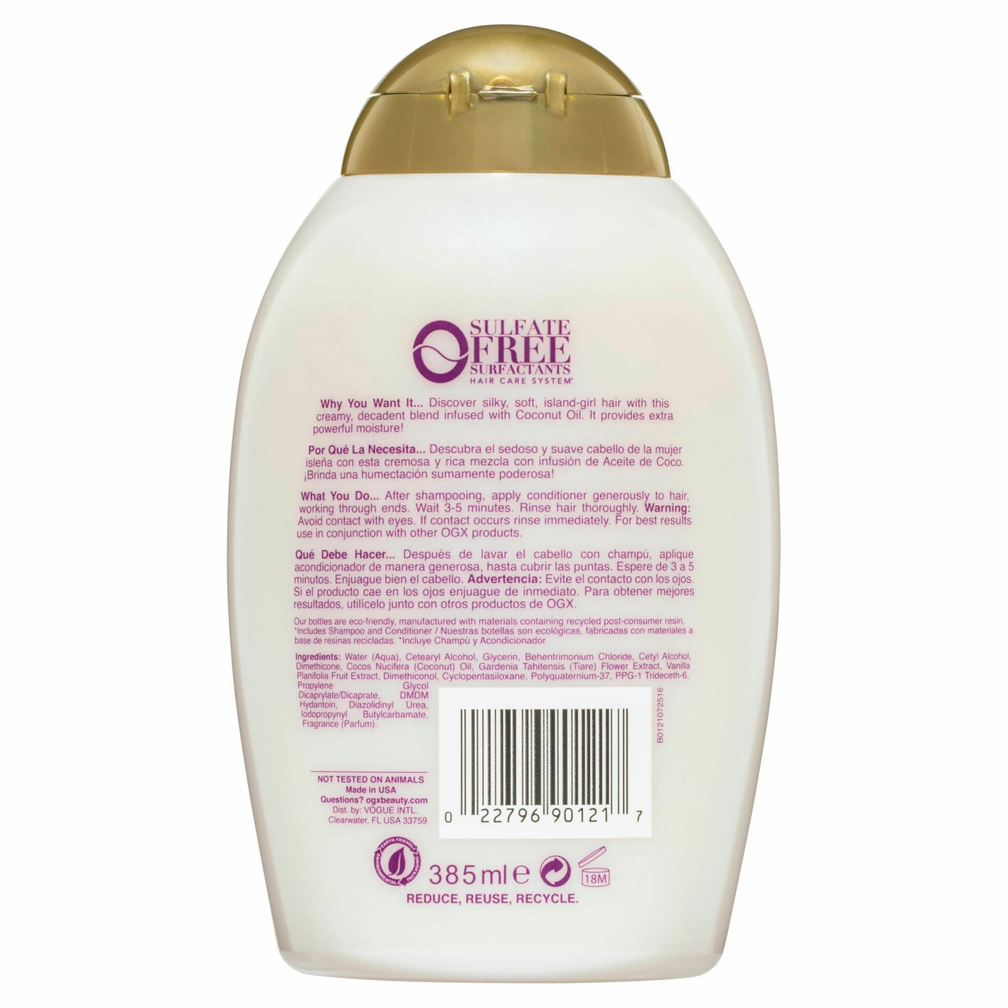 OGX Coconut Miracle Oil Extra Strength Conditioner 385mL