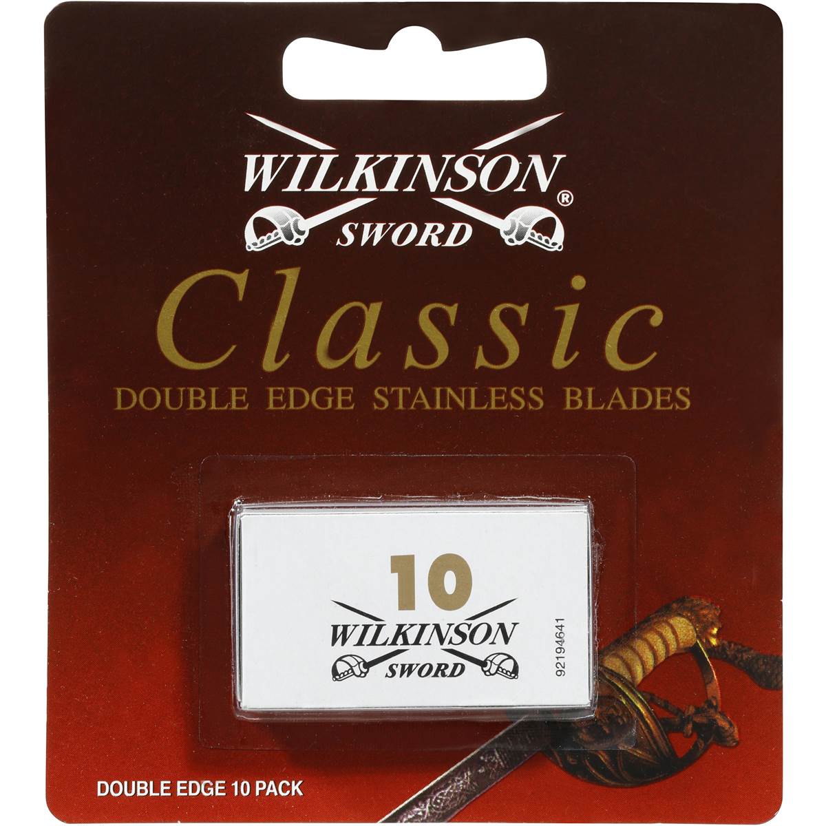 Gillette Wilkinson Sword Double Edge Razor Blades Stainless 10 Pack
