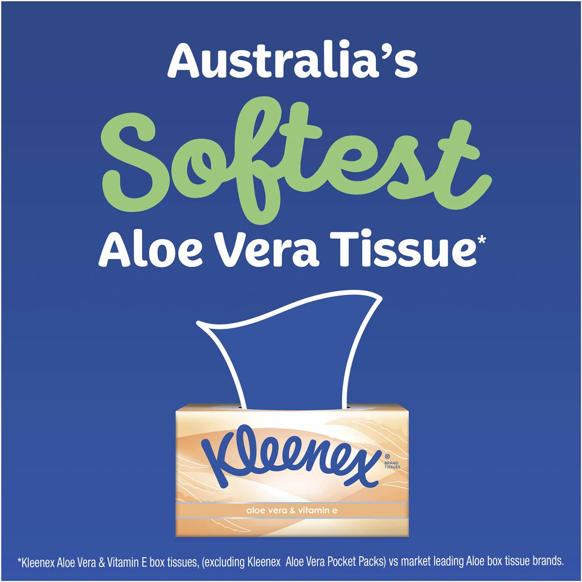 Kleenex Aloe Vera & Vitamin E 3 Ply Facial Tissues 140 Pack