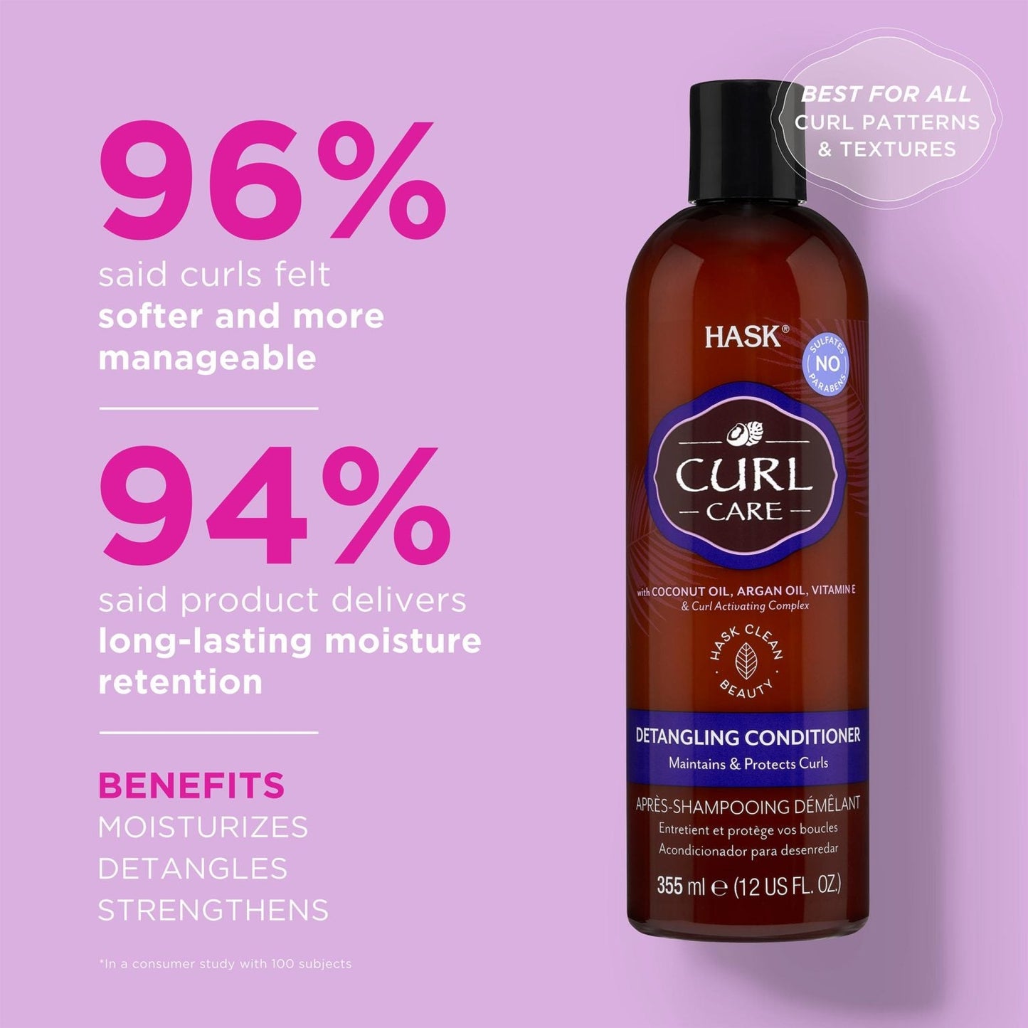 Hask Curl Care Detangling Conditioner 355ml