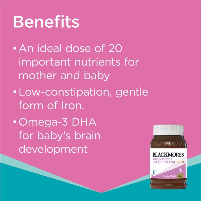 Blackmores Pregnancy and Breastfeeding Gold 180 Capsules