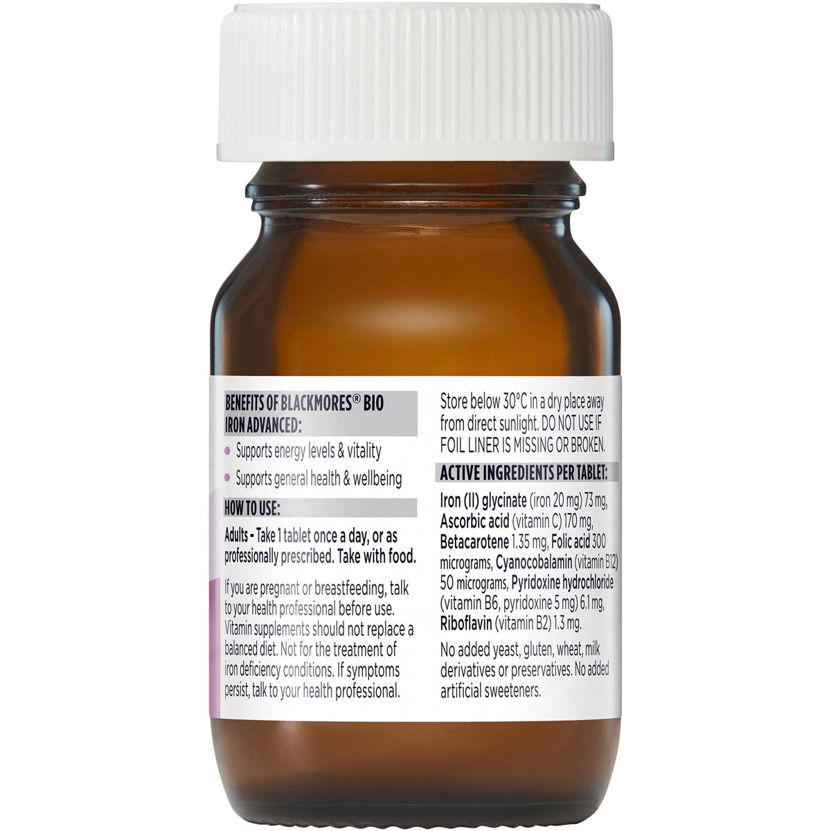 Blackmores Bio Iron Advanced 30 Tablets