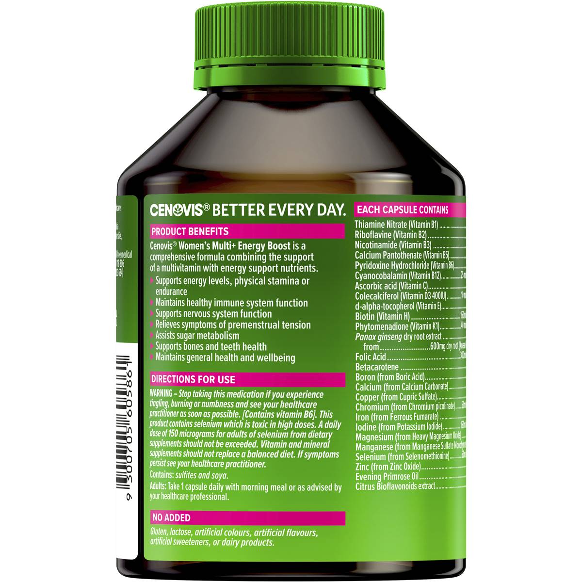 Cenovis Once Daily Women's Multi Energy Boost 100 Capsules