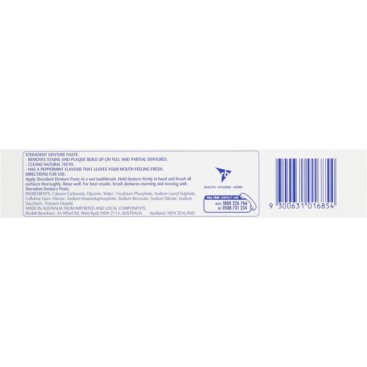 Steradent Denture Cleaning Paste Fresh Mint 115g