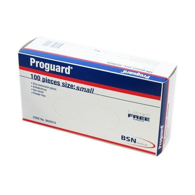 Proguard Examination Vinyl Gloves  Small 100PK