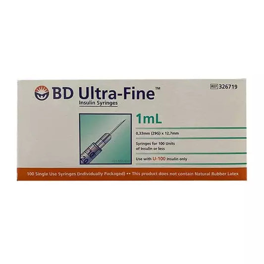 BD Syringes 1ml 29g X 12.7mm 100 Pack