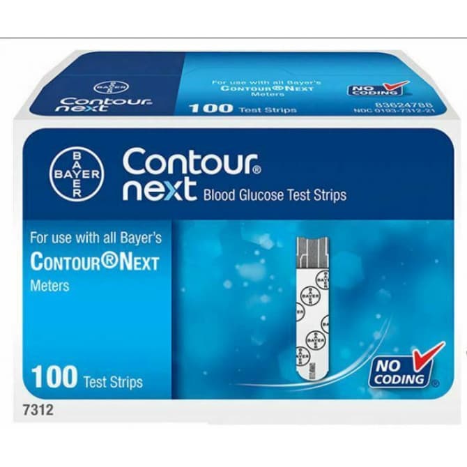 Contour Next Blood Glucose Test Strips 100PK